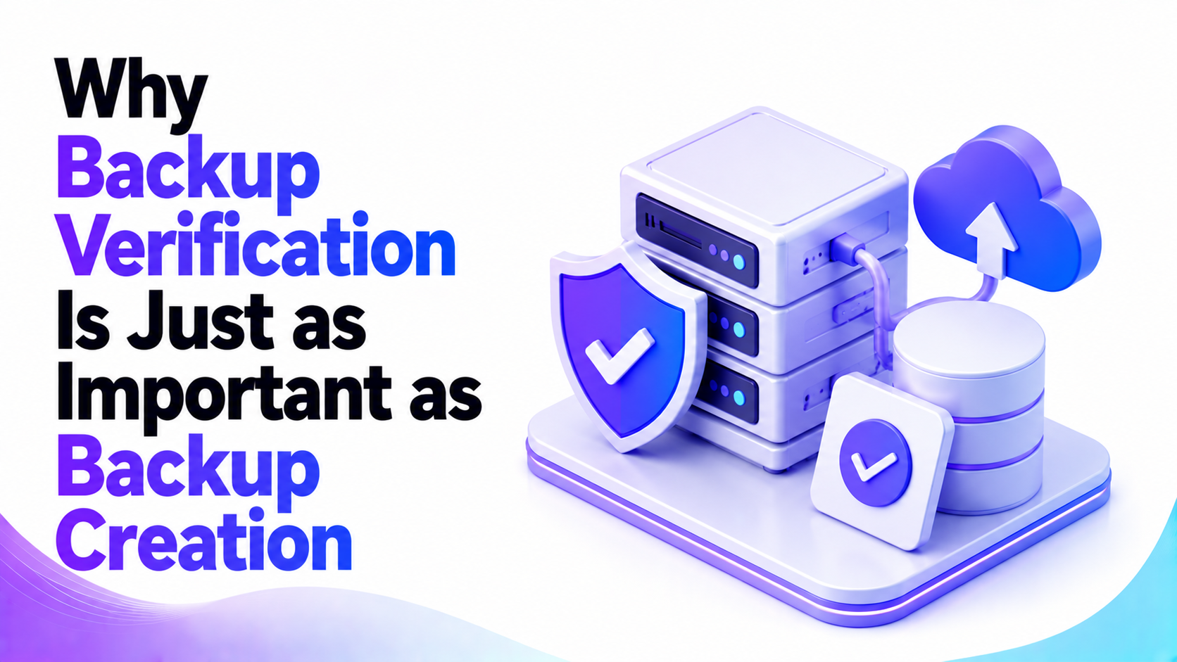Backup verification process showing successful backup testing and disaster recovery validation for business servers