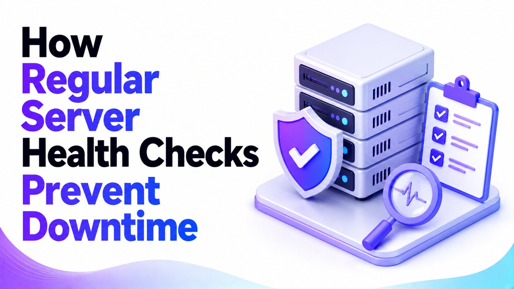 Server health check dashboard monitoring CPU, memory, disk usage, uptime, and system performance